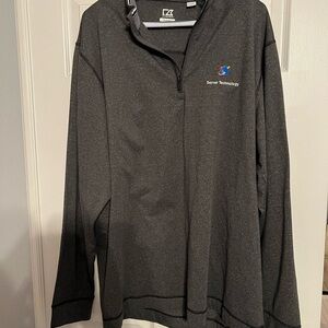 Branded Black Quarter-Zip Pullover
